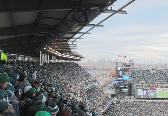 The crowd fills the stadium at Lincoln Financial Field in