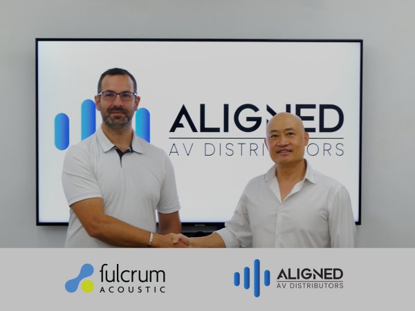 Fulcrum Acoustic Names Aligned AV as Distributor for Vietnam L-R Val Gilbert (Fulcrum Acoustic) and Phu Pham (Aligned AV)